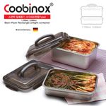 Coobinox® Square Stainless Steel Airtight Container Set (CO-52-04) - SUS 304 Handle Type (1.7L & 3.0L)